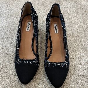 Dune London Black Tweed Heels